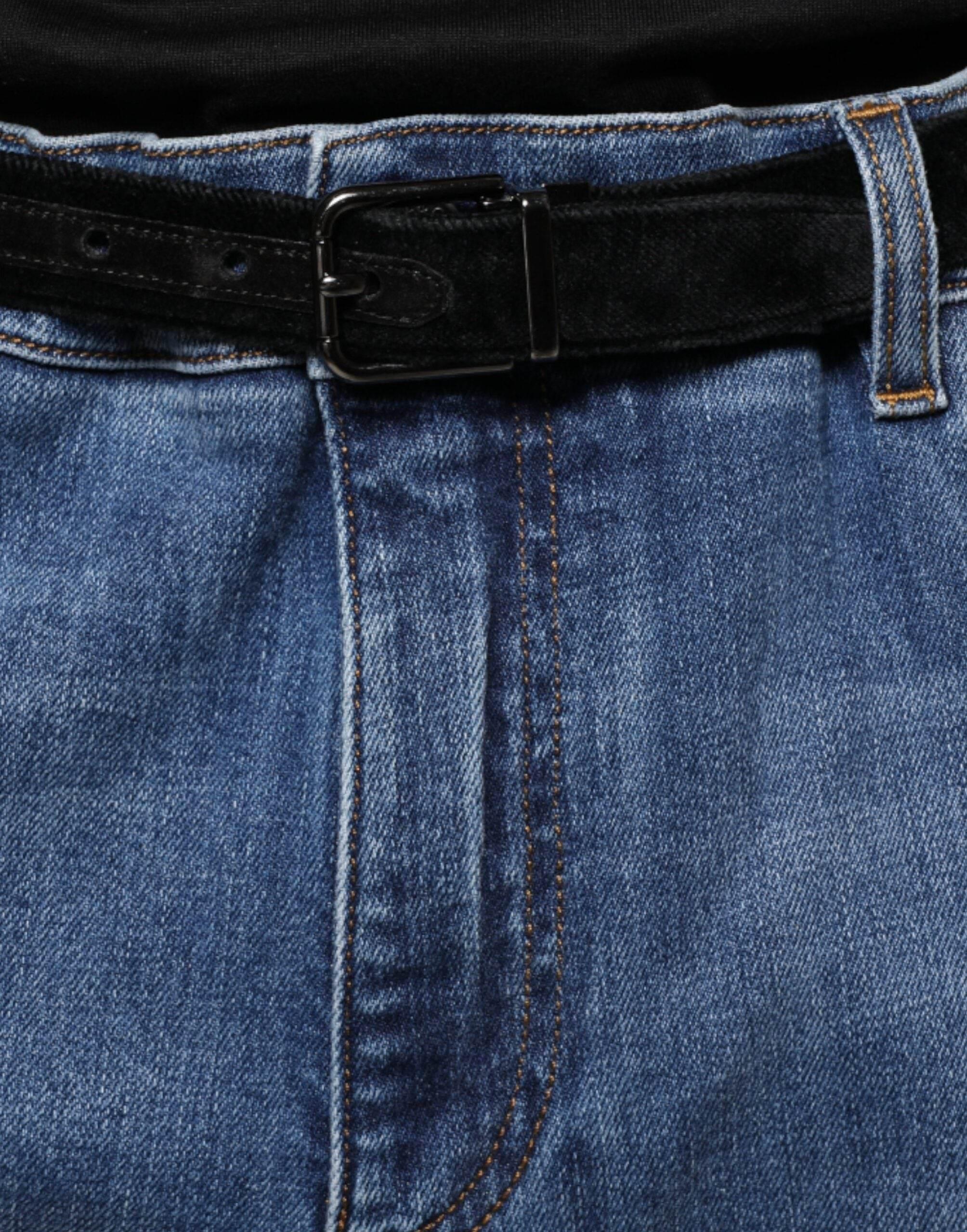 Dolce & Gabbana Blue Washed Cotton Stretch Men Denim Jeans - Hilstor