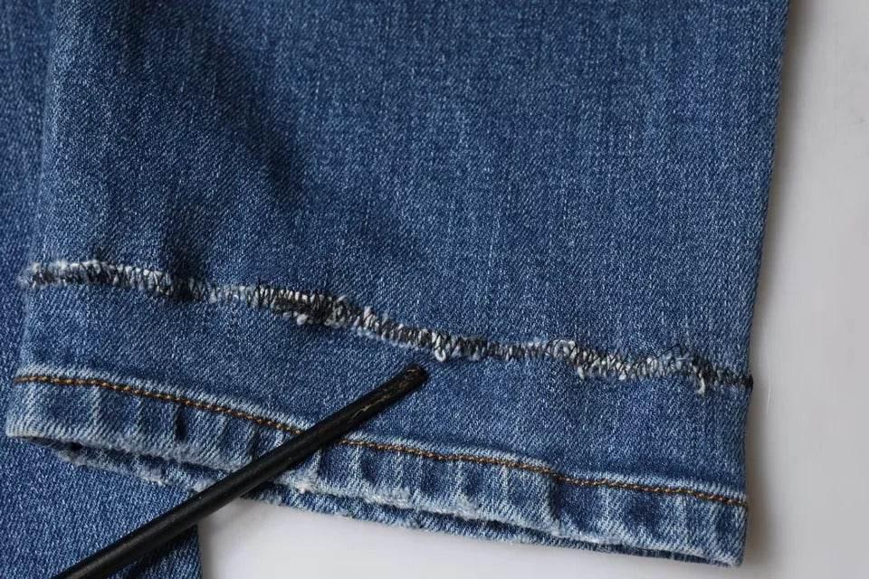 Dolce & Gabbana Blue Washed Cotton Stretch Men Denim Jeans - Hilstor