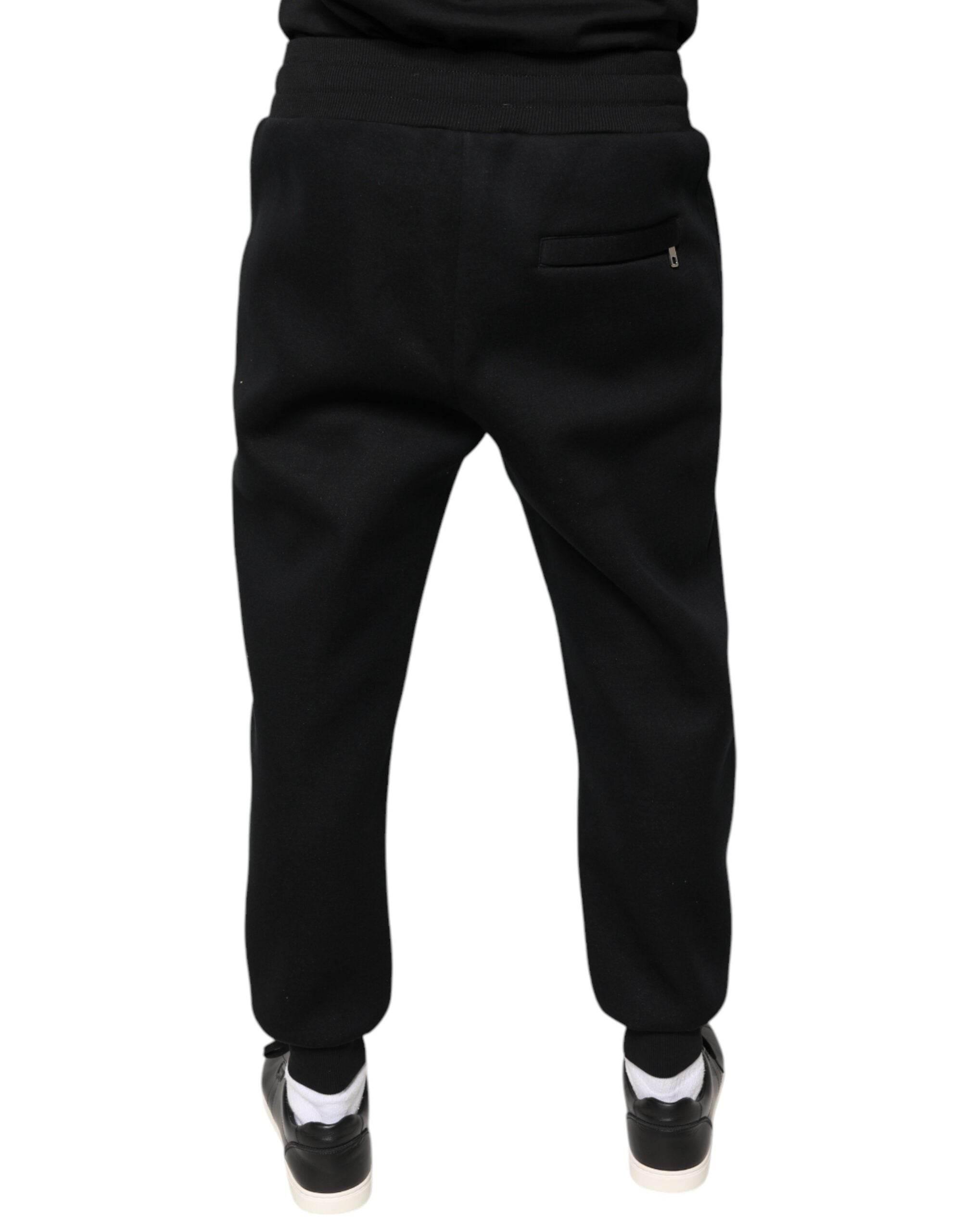 Dolce & Gabbana Black Modal DG Logo Jogger Men Sweatpants Pants - Hilstor