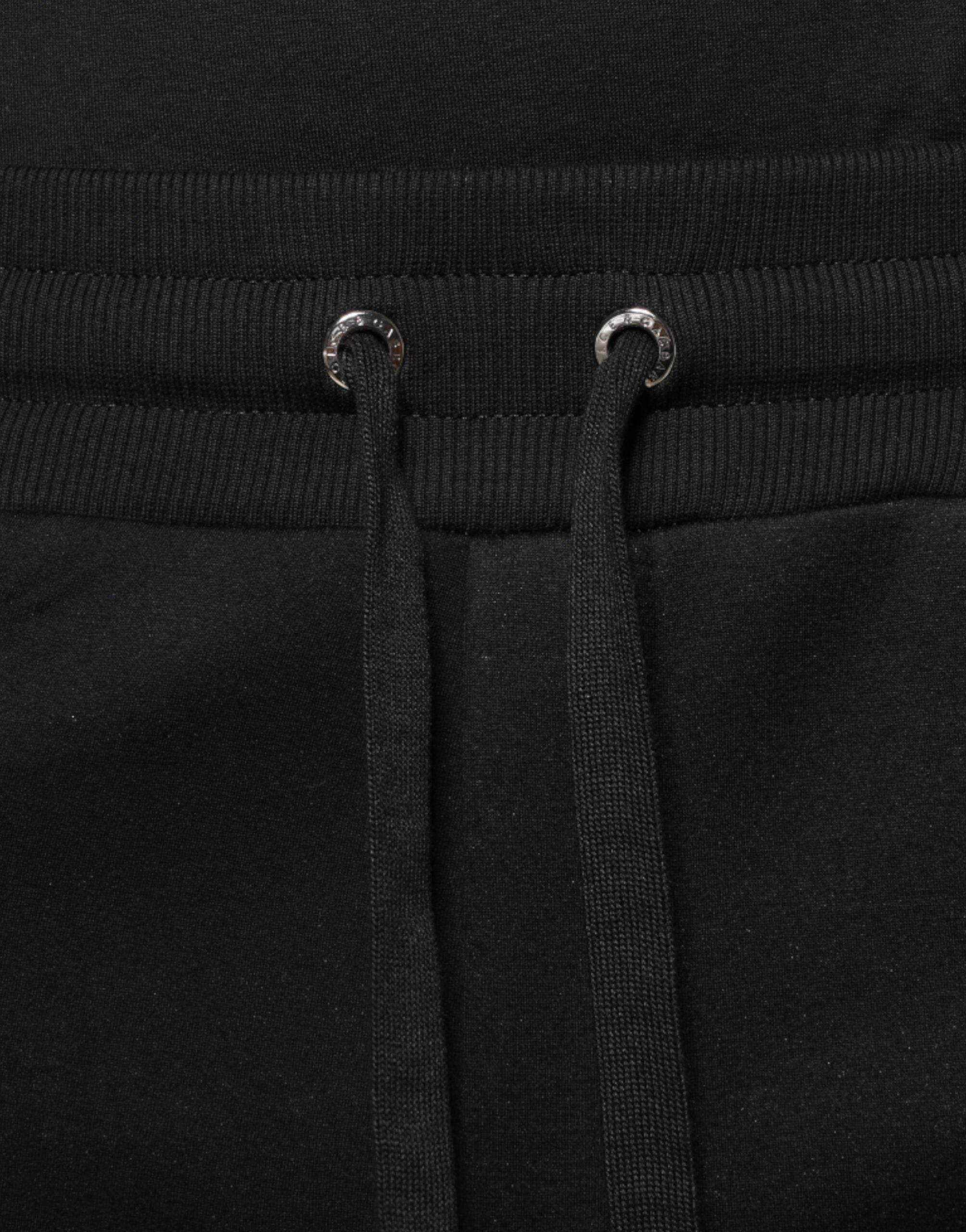 Dolce & Gabbana Black Modal DG Logo Jogger Men Sweatpants Pants - Hilstor