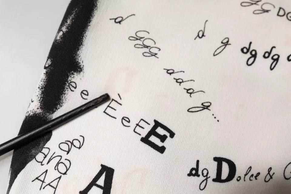 Dolce & Gabbana White Printed Cotton Jogger Sweatpants Pants - Hilstor