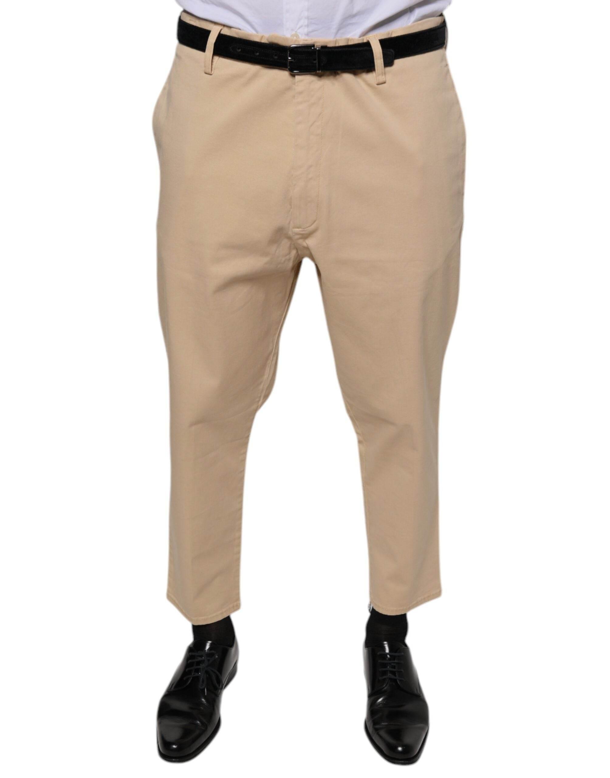 Don The Fuller Beige HOUSTON Men Cropped Dress Pants - Hilstor