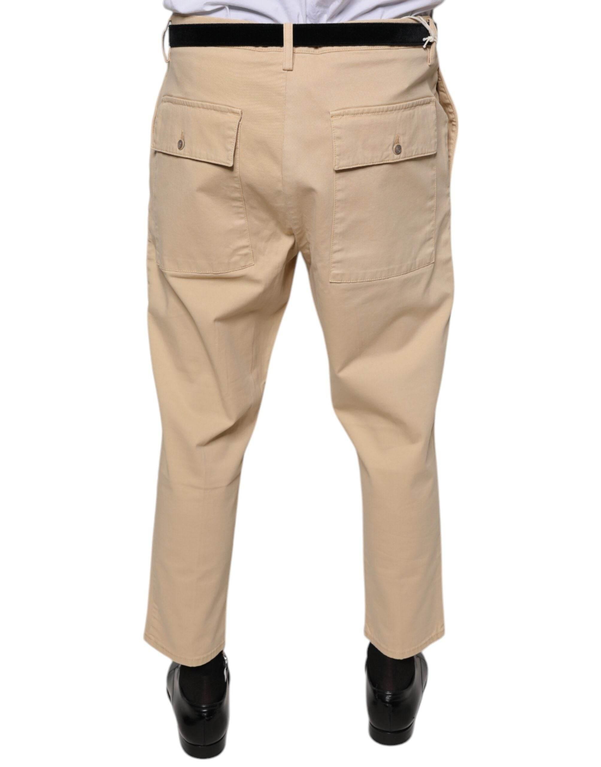 Don The Fuller Beige HOUSTON Men Cropped Dress Pants - Hilstor