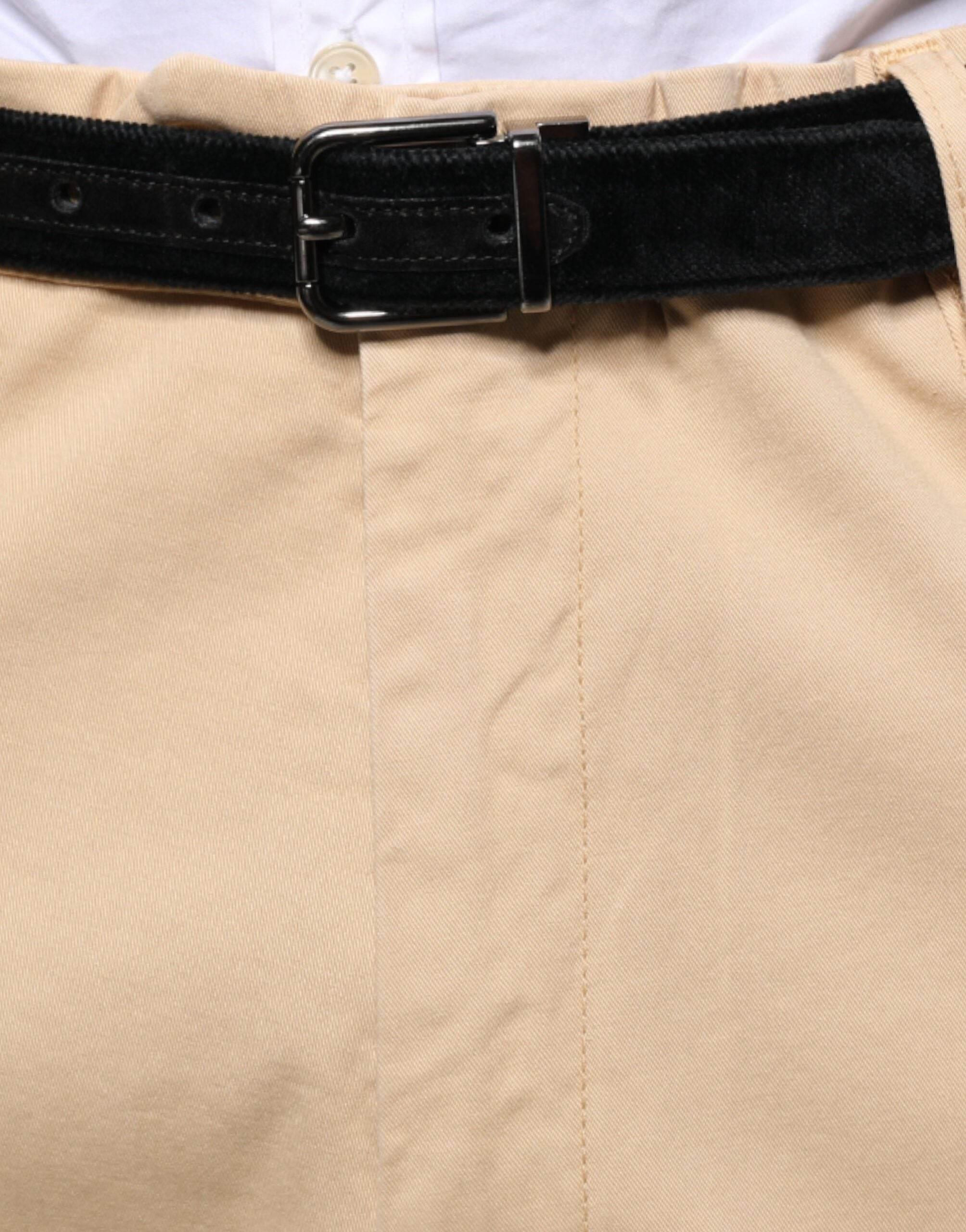 Don The Fuller Beige HOUSTON Men Cropped Dress Pants - Hilstor