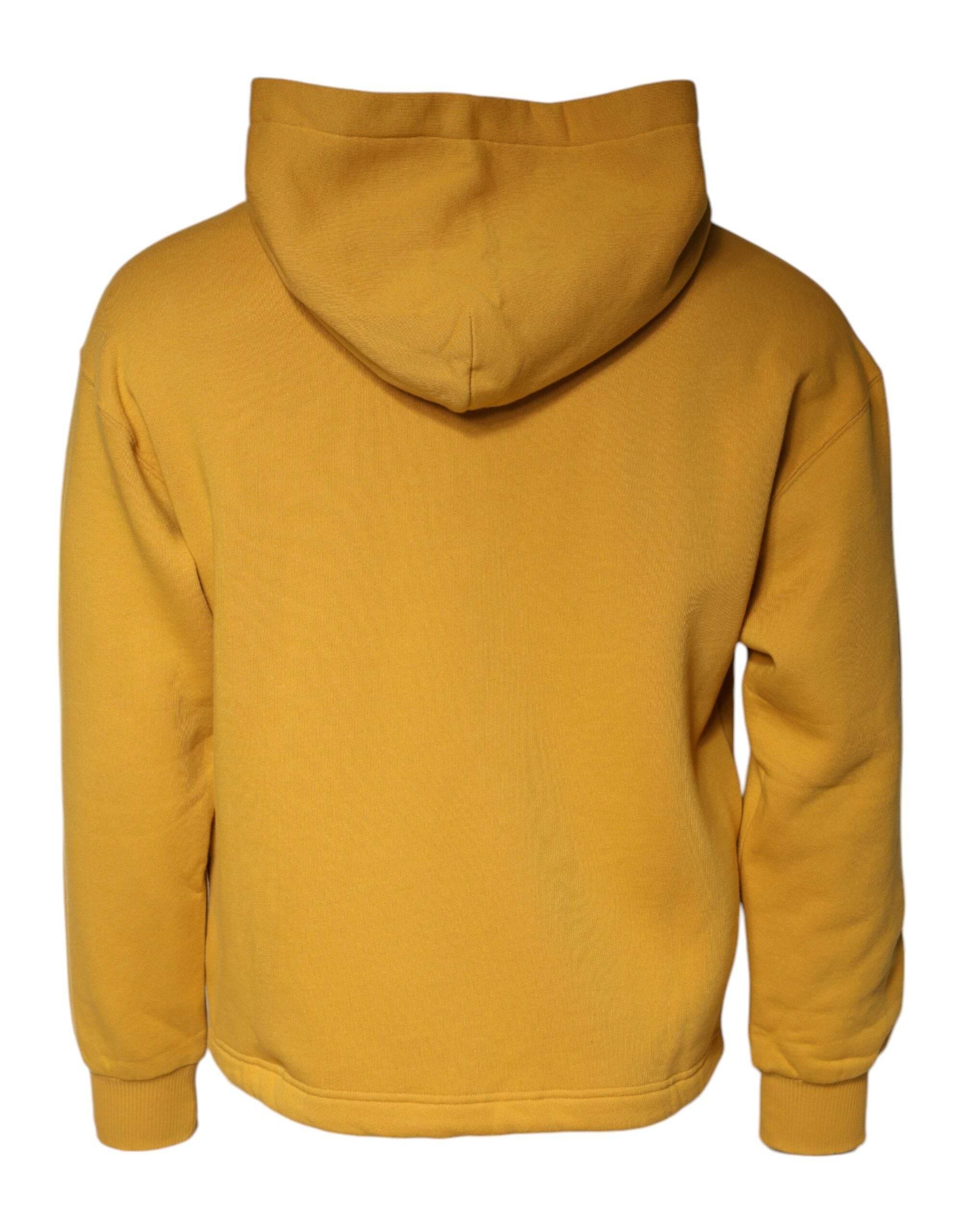 Dolce & Gabbana Mustard DG Hooded Men Sweatshirt Sweater - Hilstor