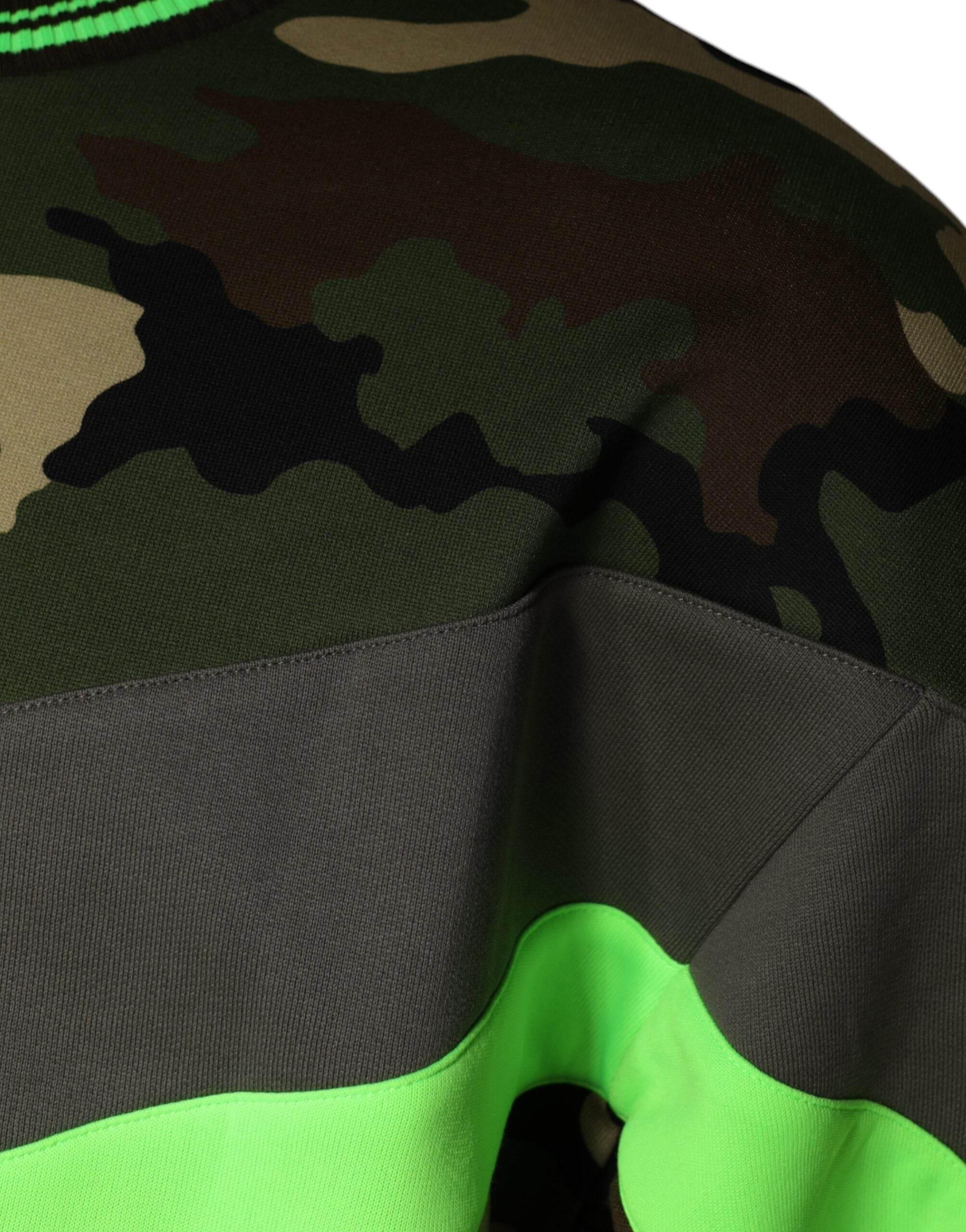 Dolce & Gabbana Multicolor Camouflage Sweatshirt Sweater - Hilstor