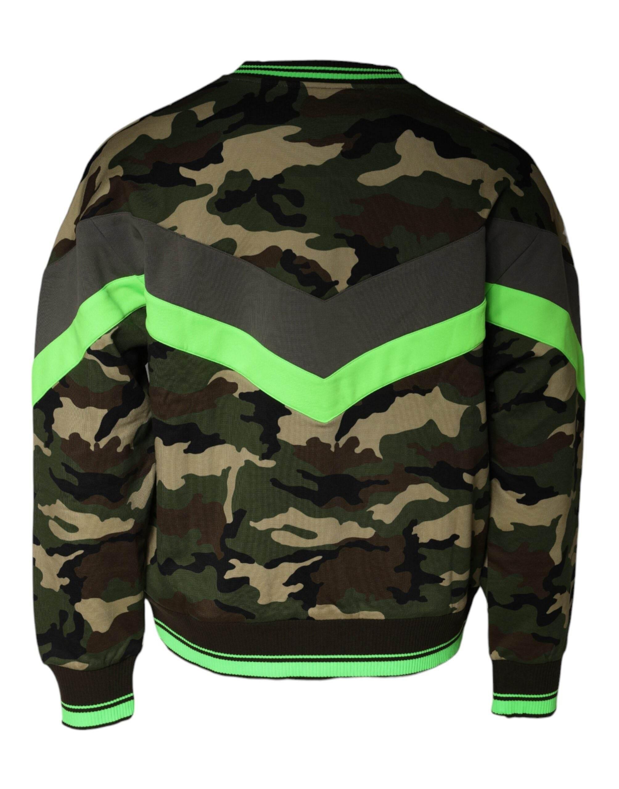 Dolce & Gabbana Multicolor Camouflage Sweatshirt Sweater - Hilstor