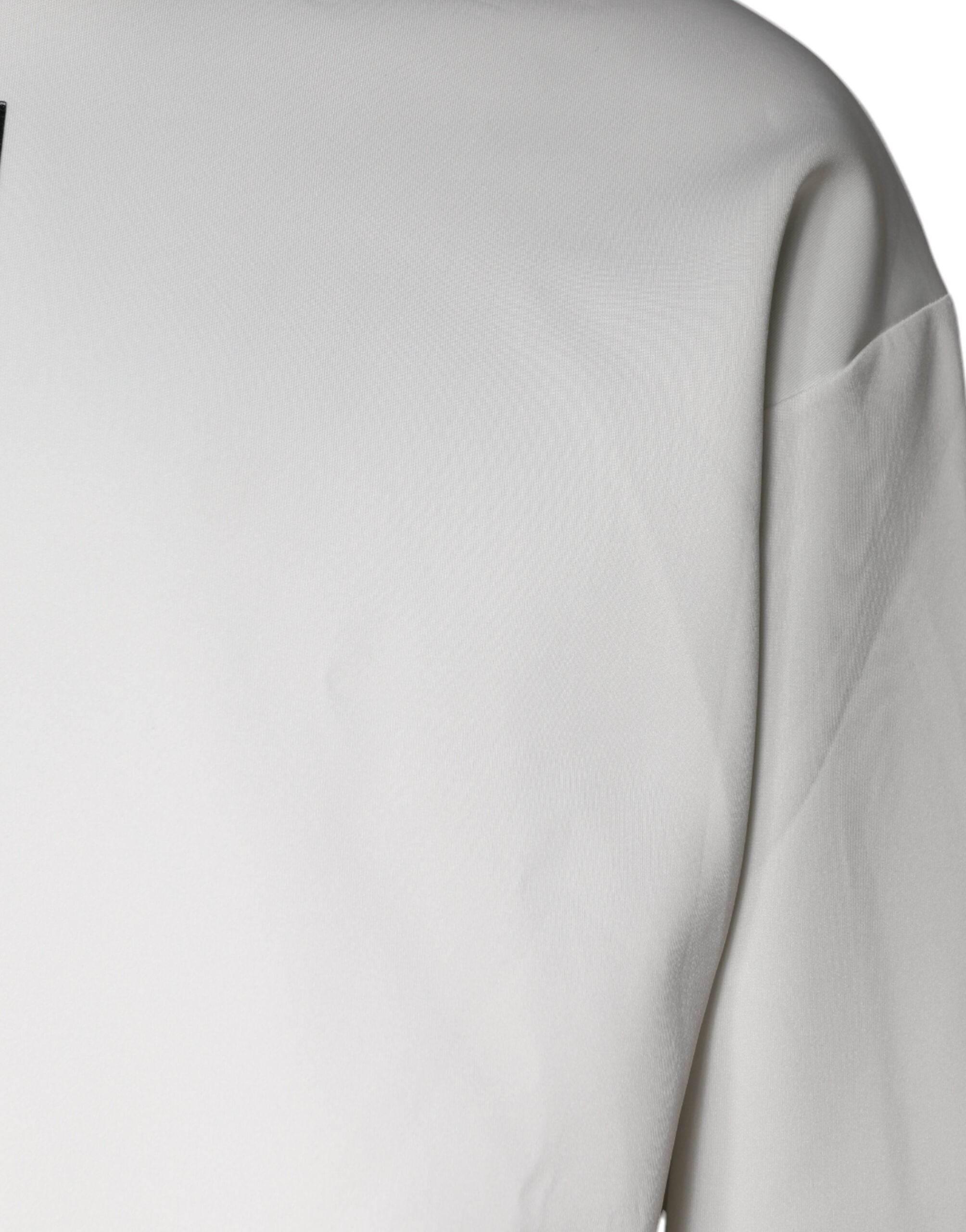 Dolce & Gabbana White D&G Logo Hooded Men Sweatshirt Sweater - Hilstor