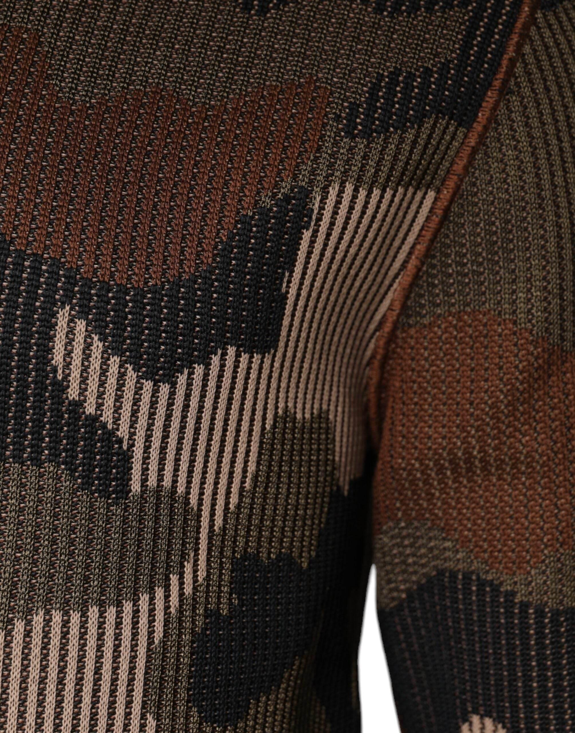 Dolce & Gabbana Multicolor Camouflage Men Pullover Sweater - Hilstor