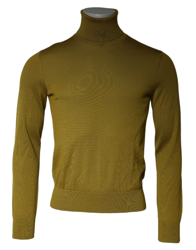 Dolce & Gabbana Brown Cashmere Turtleneck Pullover Sweater - Hilstor