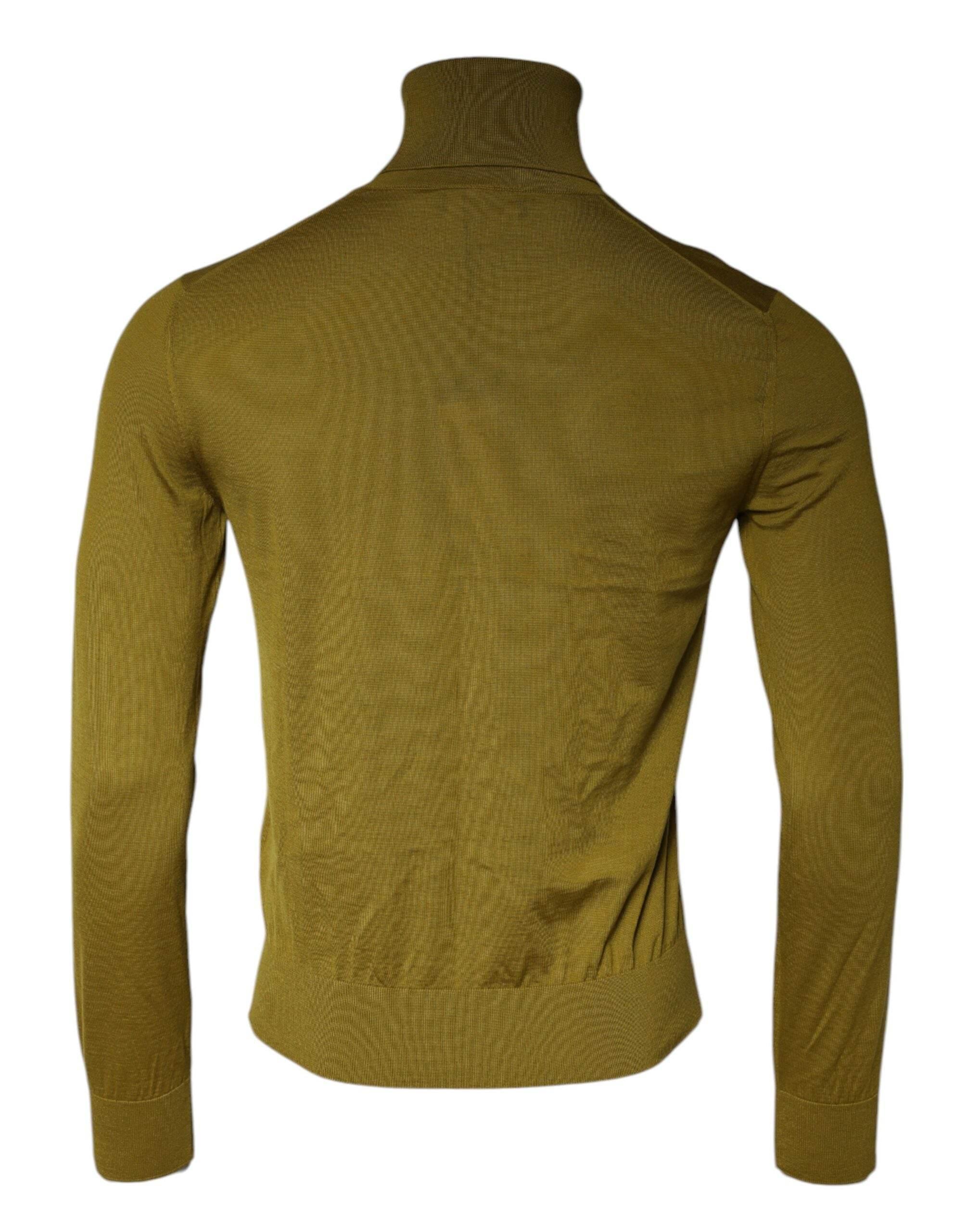 Dolce & Gabbana Brown Cashmere Turtleneck Pullover Sweater - Hilstor
