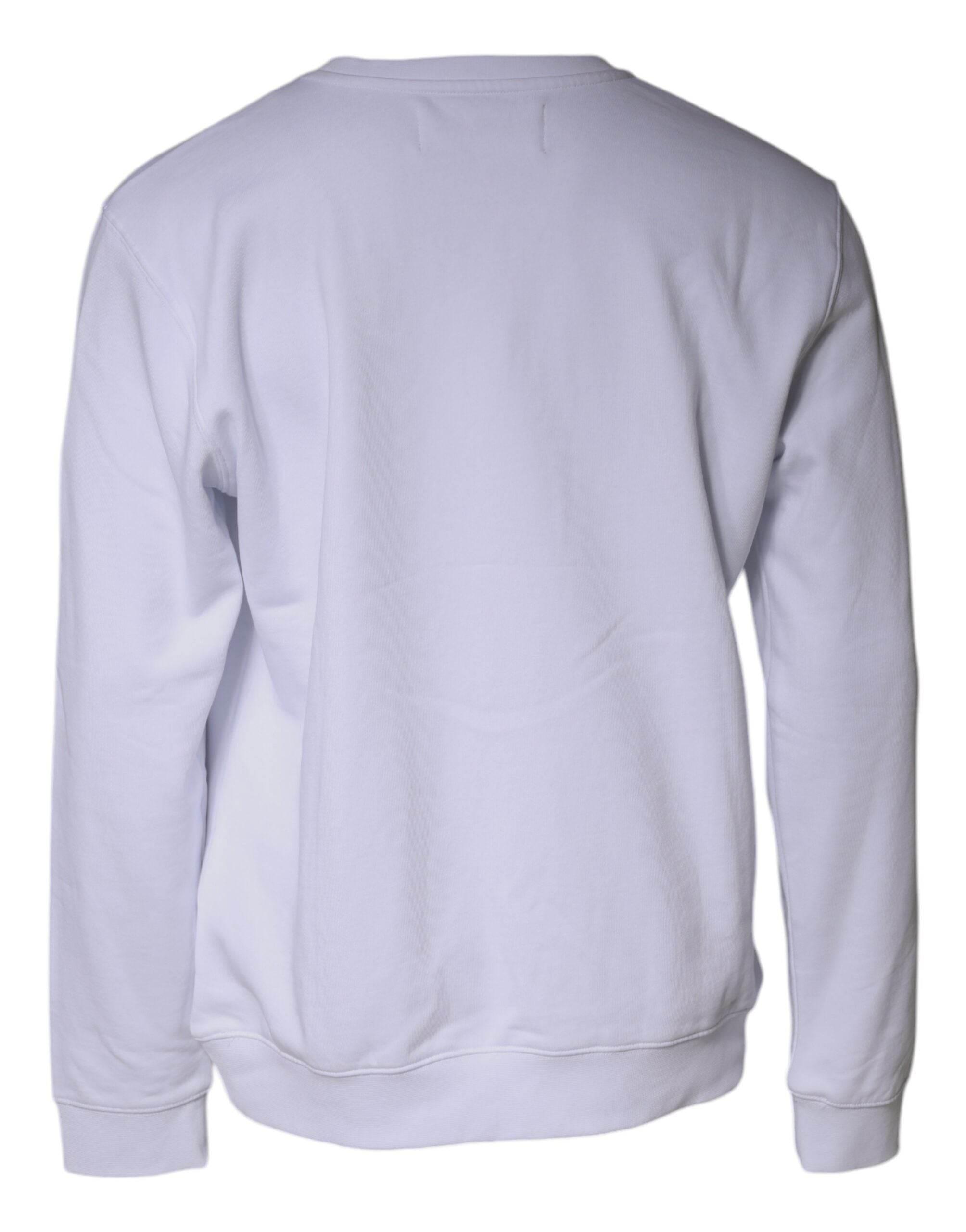 Replay White Embossed Logo Crew Neck Men Sweatshirt Sweater - Hilstor