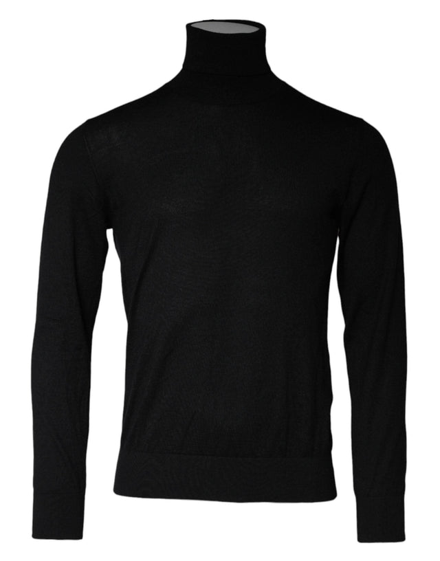 Dolce & Gabbana Black Long Sleeve Turtleneck Pullover Sweater - Hilstor