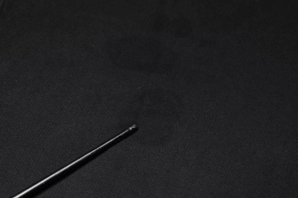 Dolce & Gabbana Black Logo Plaque Hooded Full Zip Sweater - Hilstor