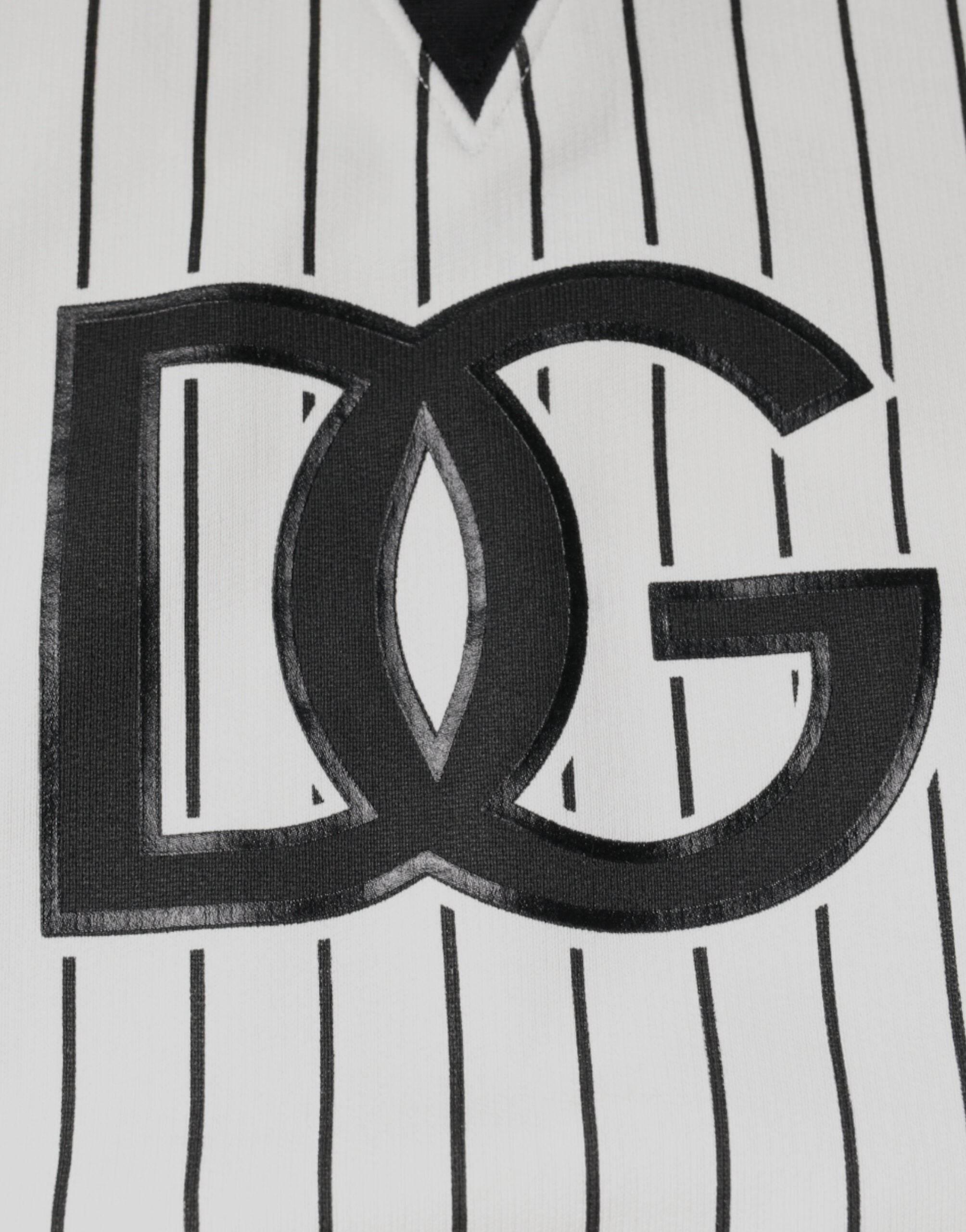 Dolce & Gabbana Black White Stripes Logo Sweatshirt Sweater - Hilstor