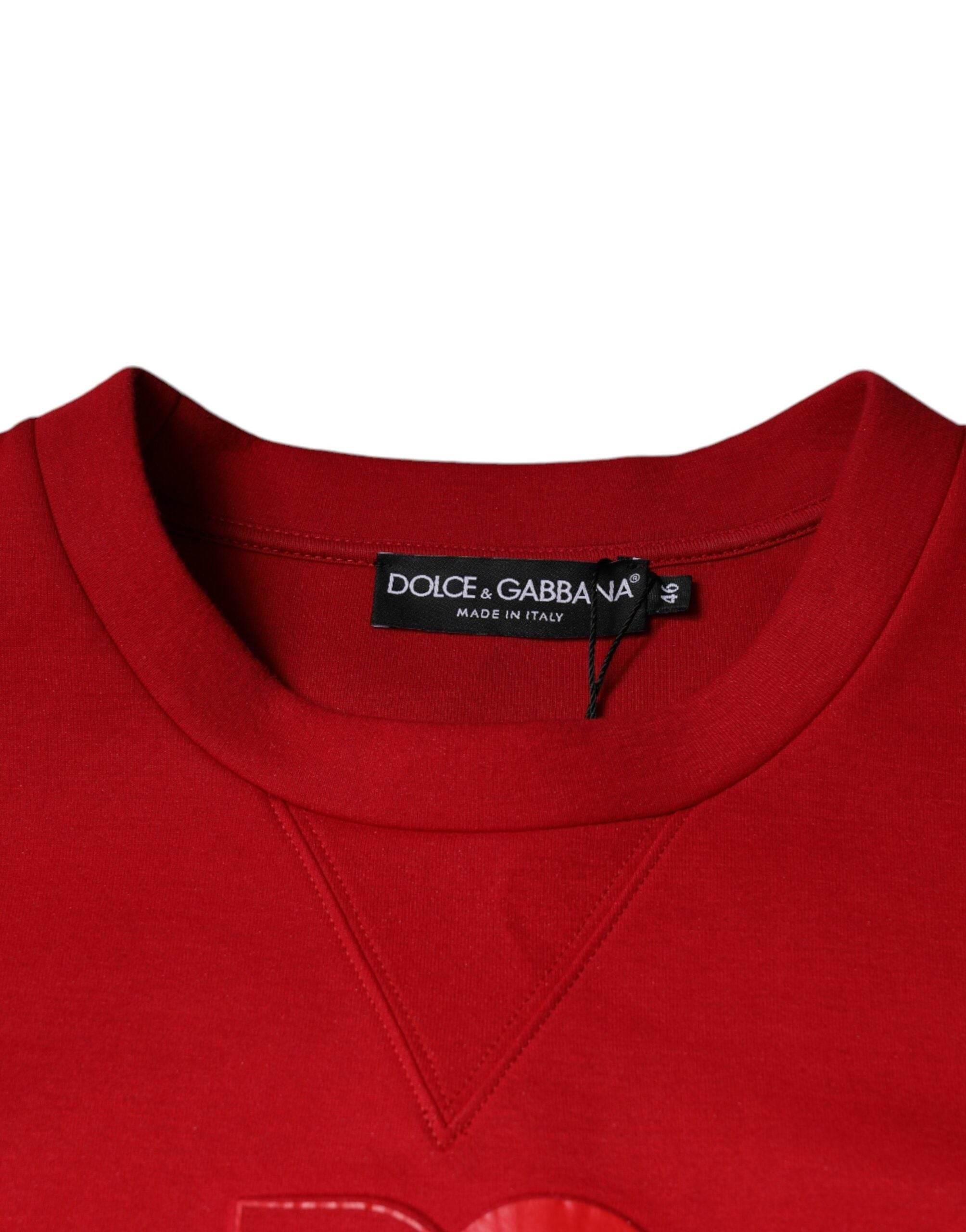 Dolce & Gabbana Maroon DG Logo Cotton Sweatshirt Sweater - Hilstor