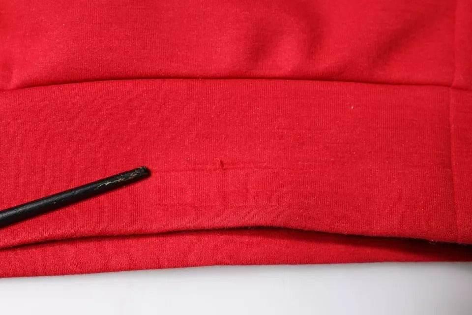 Dolce & Gabbana Maroon DG Logo Cotton Men Sweatshirt Sweater - Hilstor