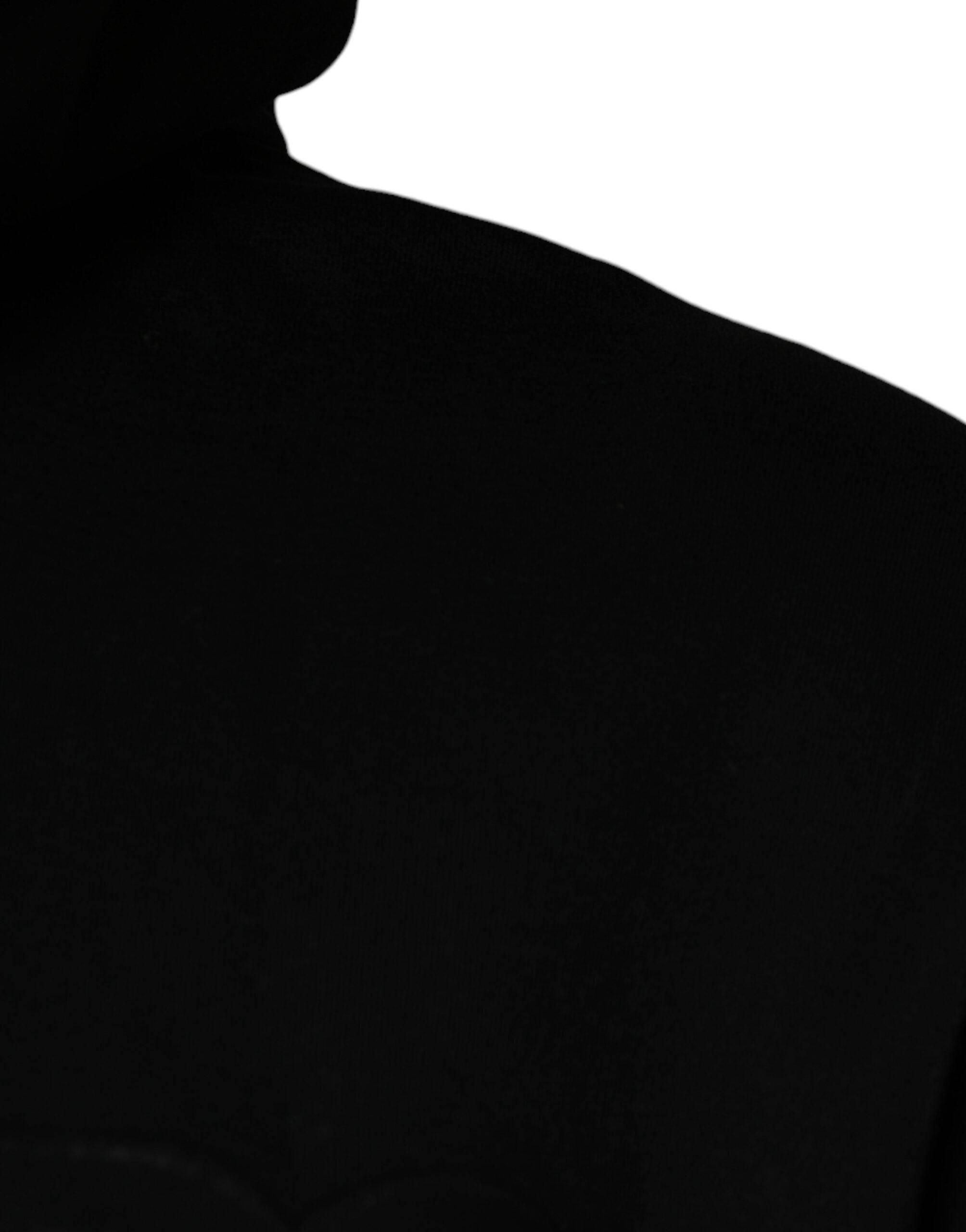 Dolce & Gabbana Black Pocket CottonHooded Sweatshirt Sweater - Hilstor