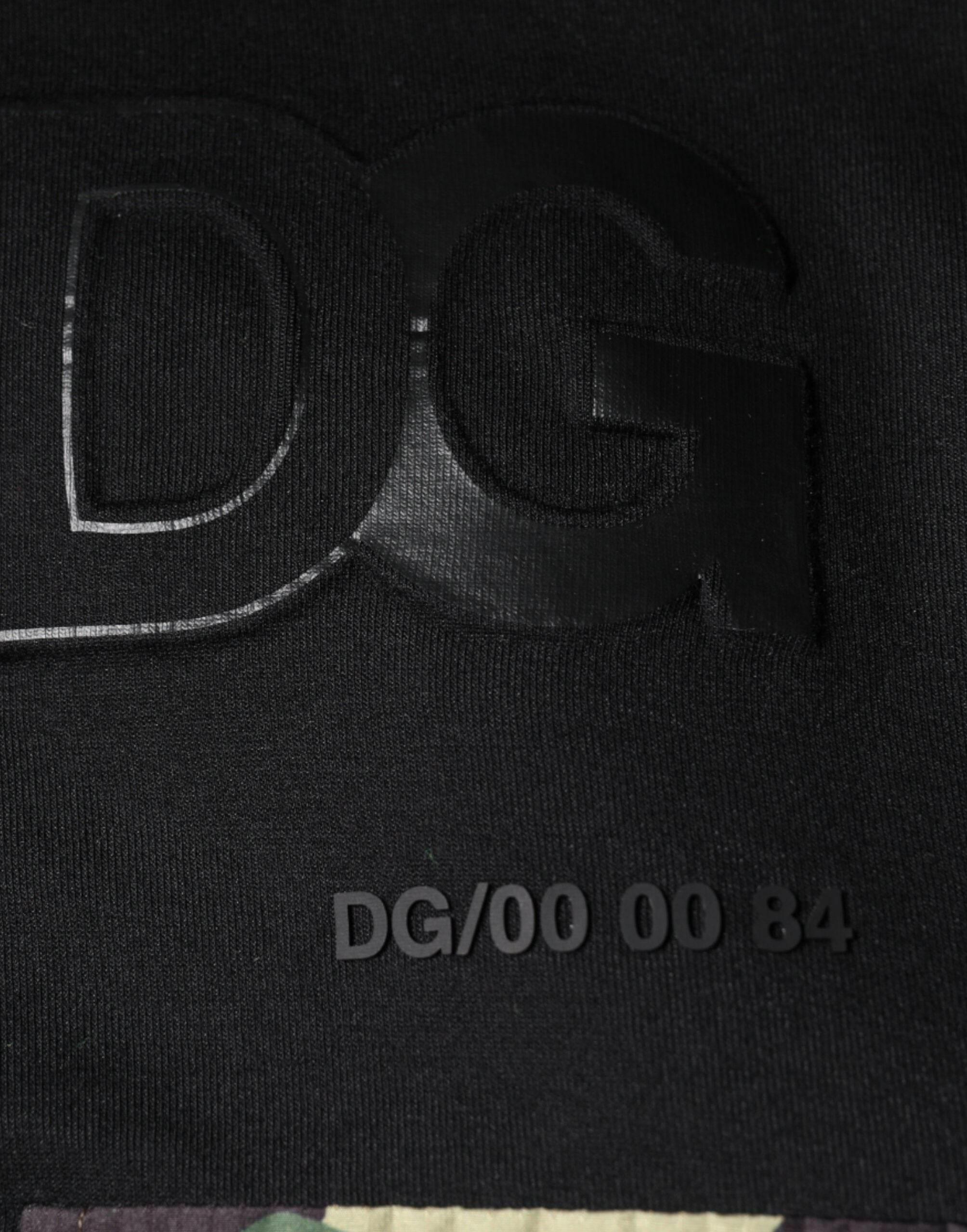 Dolce & Gabbana Black Pocket CottonHooded Sweatshirt Sweater - Hilstor