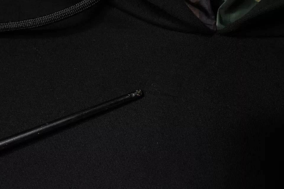 Dolce & Gabbana Black Pocket CottonHooded Sweatshirt Sweater - Hilstor