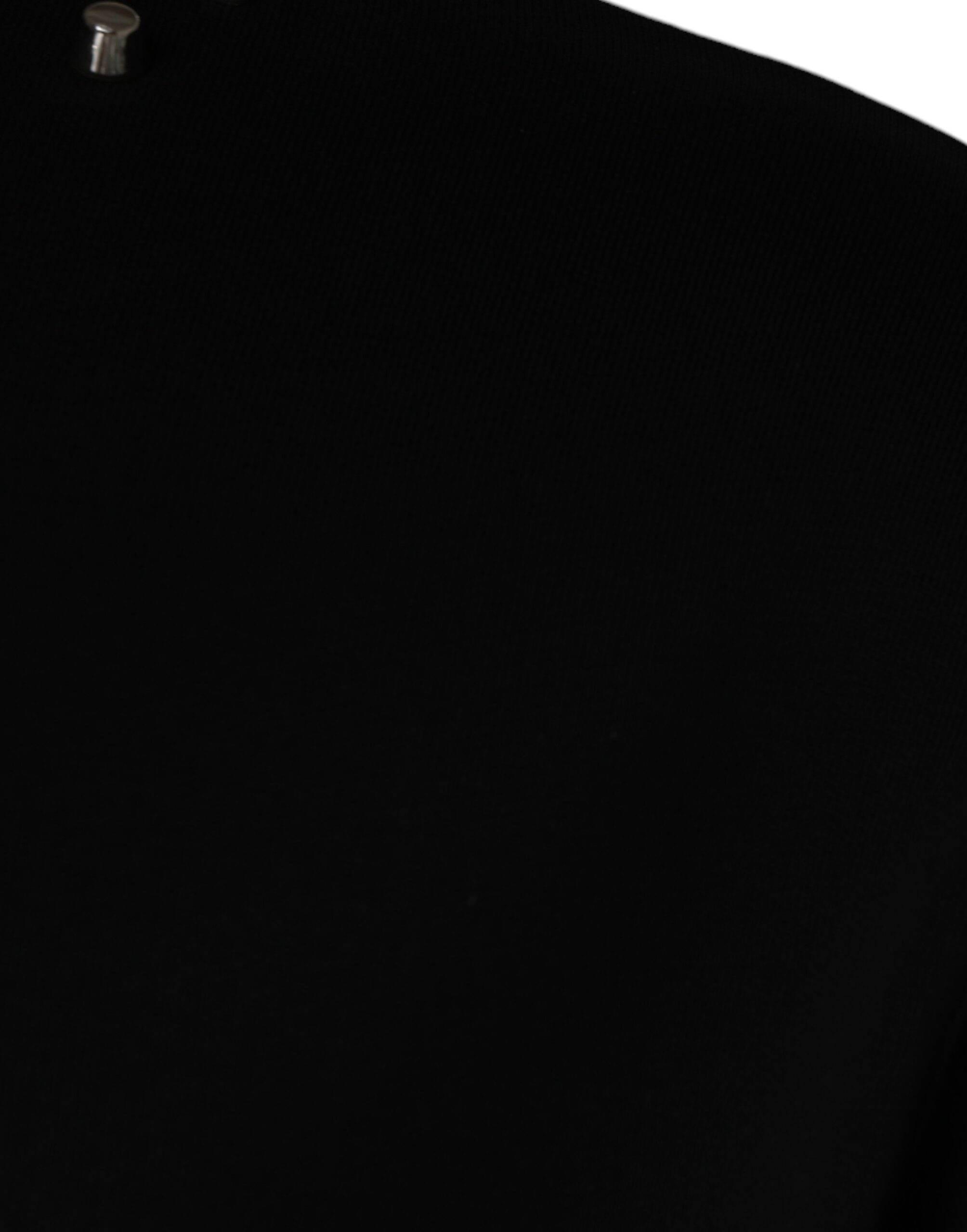 Dolce & Gabbana Black Logo Stud Pullover Sweatshirt Sweater - Hilstor