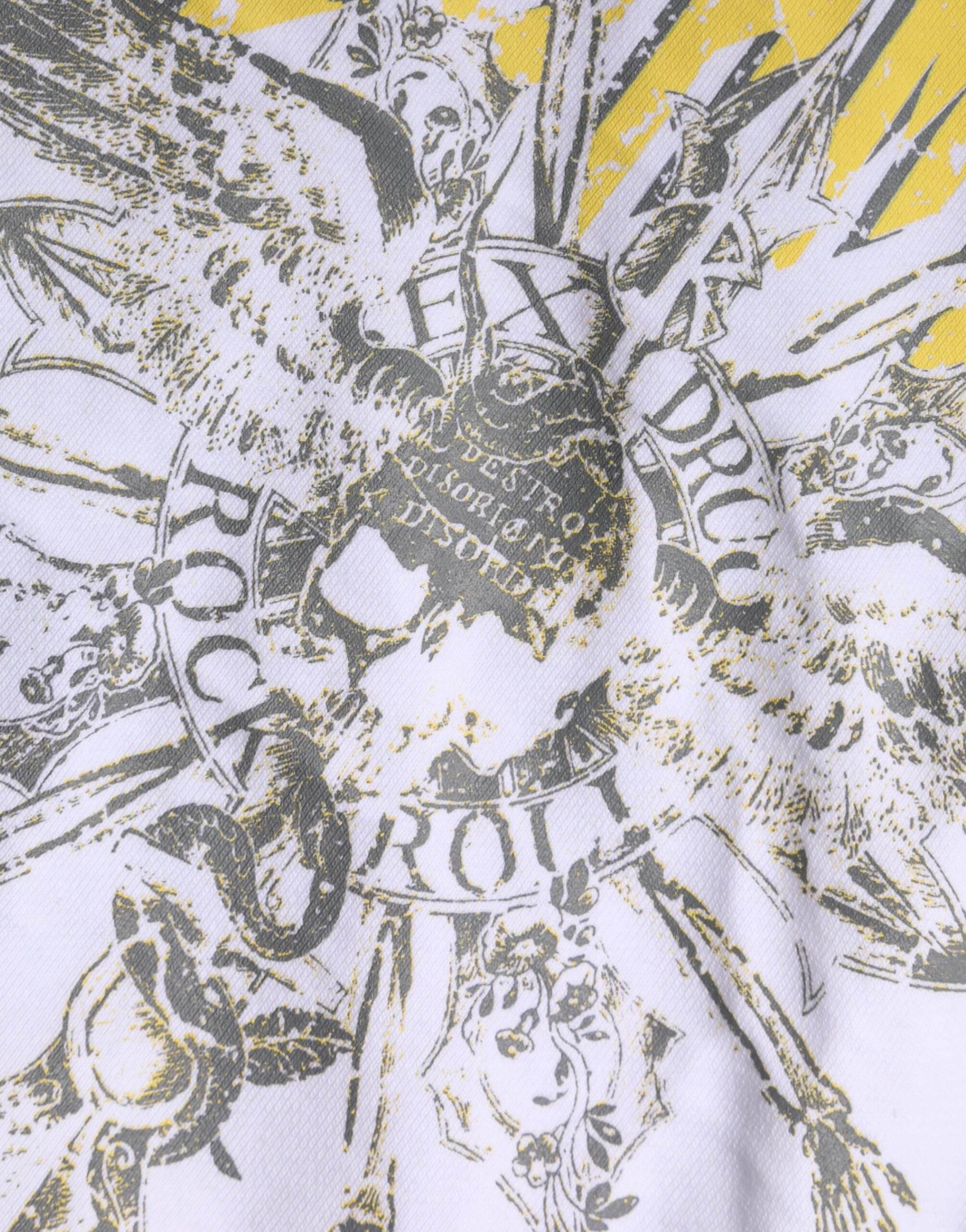 John Richmond White Logo Cotton Hooded Sweatshirt Sweater - Hilstor