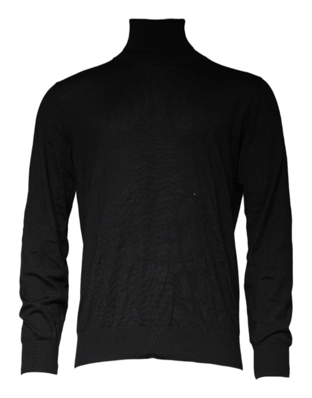 Dolce & Gabbana Black Long Sleeve Turtleneck Men Pullover Sweater - Hilstor