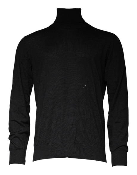 Dolce & Gabbana Black Long Sleeve Turtleneck Men Pullover Sweater - Hilstor