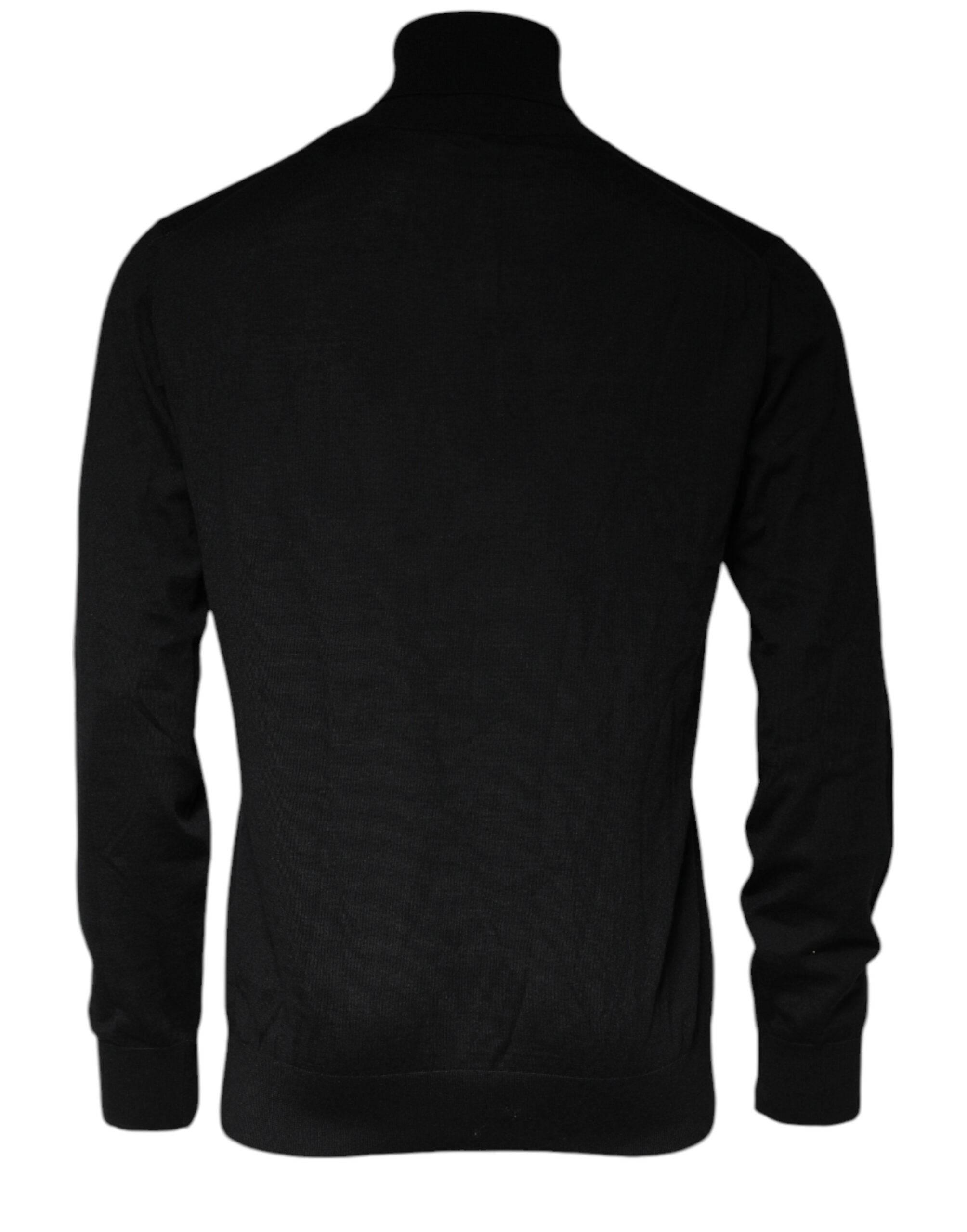 Dolce & Gabbana Black Long Sleeve Turtleneck Men Pullover Sweater - Hilstor