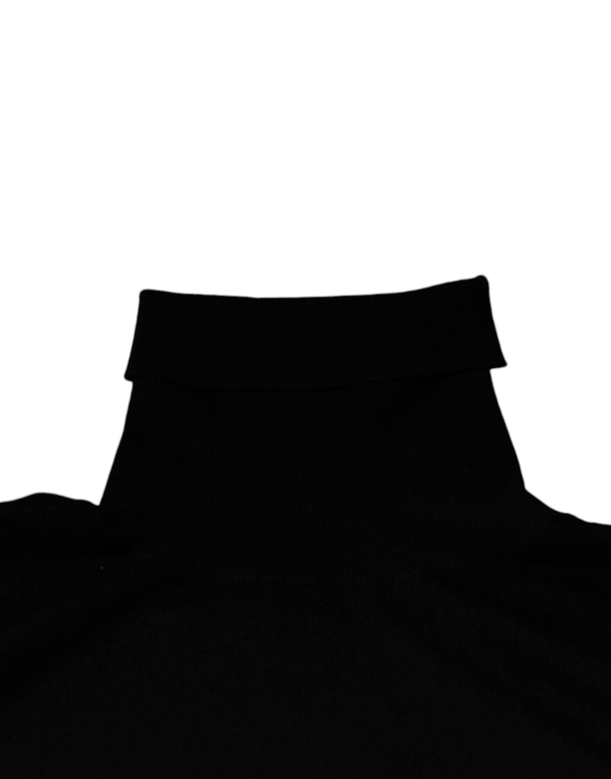 Dolce & Gabbana Black Long Sleeve Turtleneck Men Pullover Sweater - Hilstor