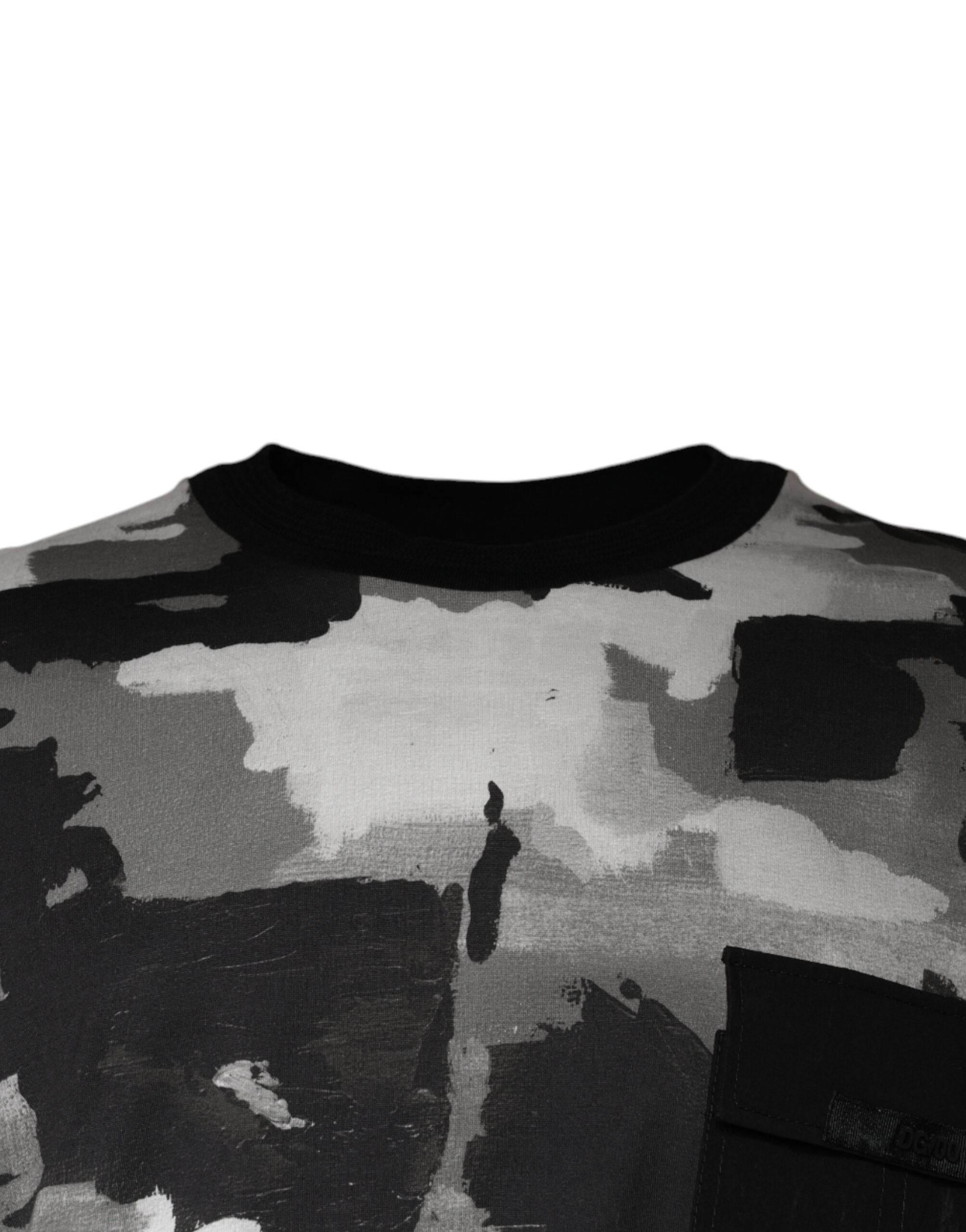 Dolce & Gabbana Multicolor Camouflage Cotton Crewneck T-shirt - Hilstor