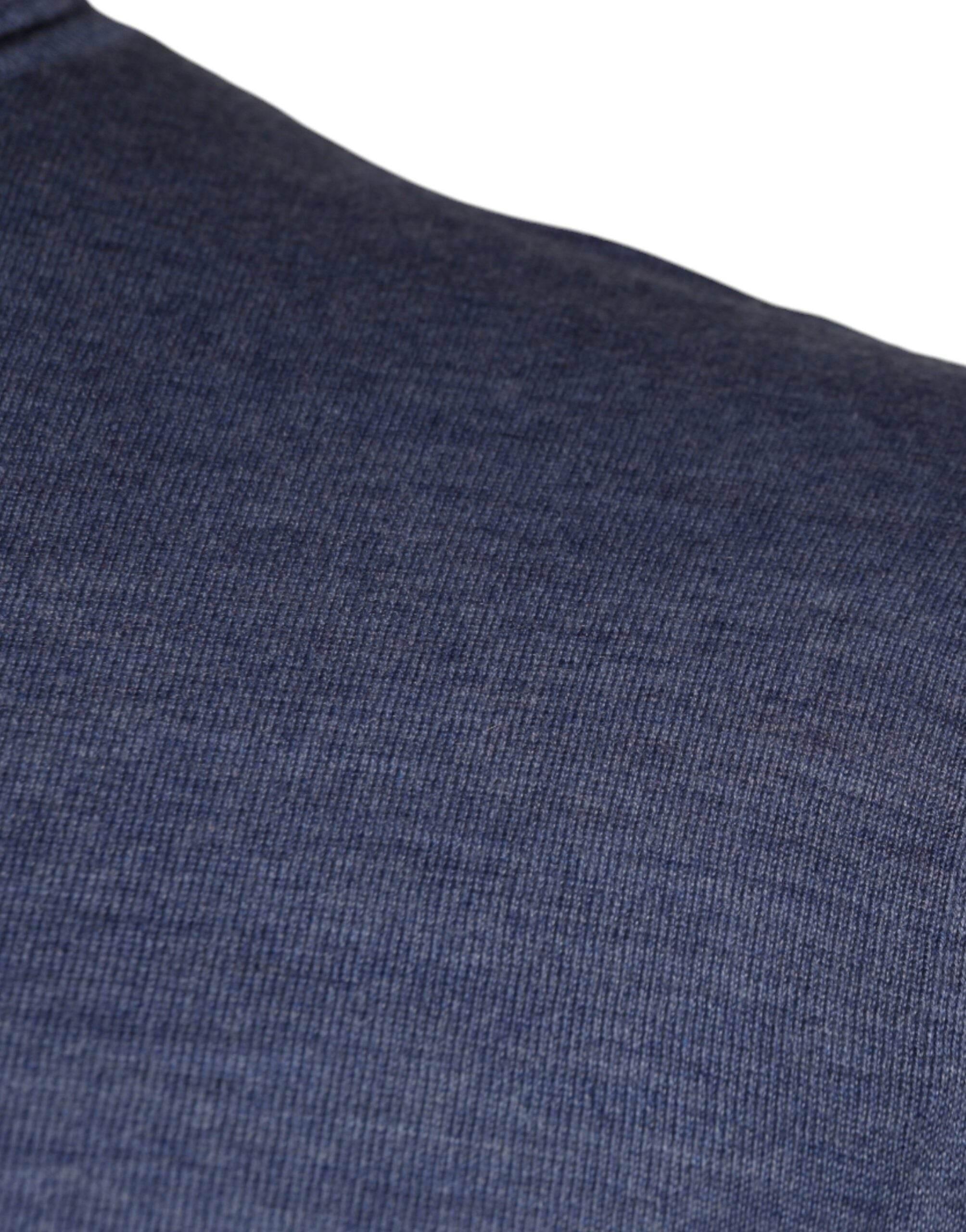 Dolce & Gabbana Purple Blue Long Sleeve Turtleneck Pullover Sweater - Hilstor