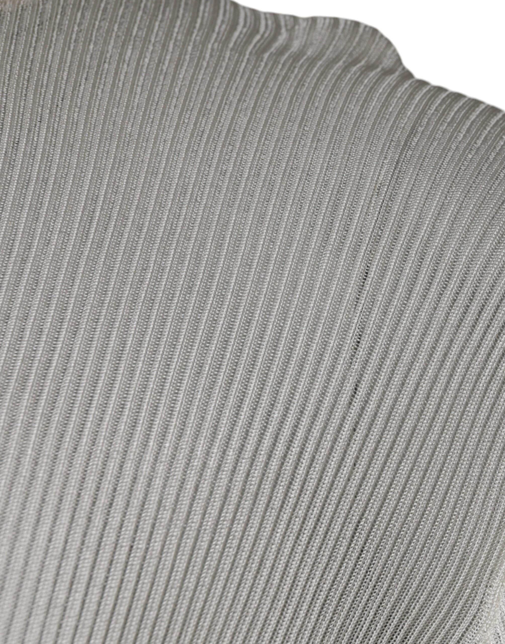 Dolce & Gabbana White Long Sleeve Turtleneck Men Pullover Sweater - Hilstor