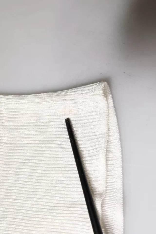 Dolce & Gabbana White Long Sleeve Turtleneck Men Pullover Sweater - Hilstor