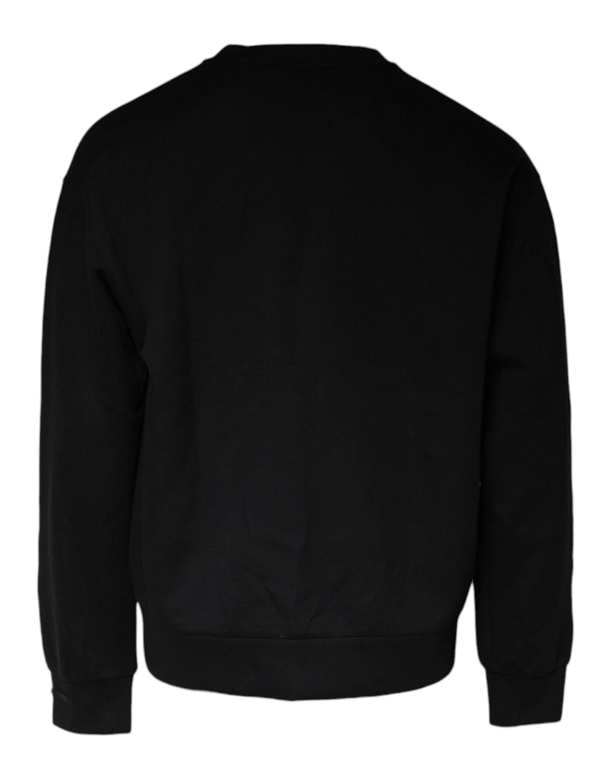 Dolce & Gabbana Black DG Logo Cotton Men Sweatshirt Sweater - Hilstor