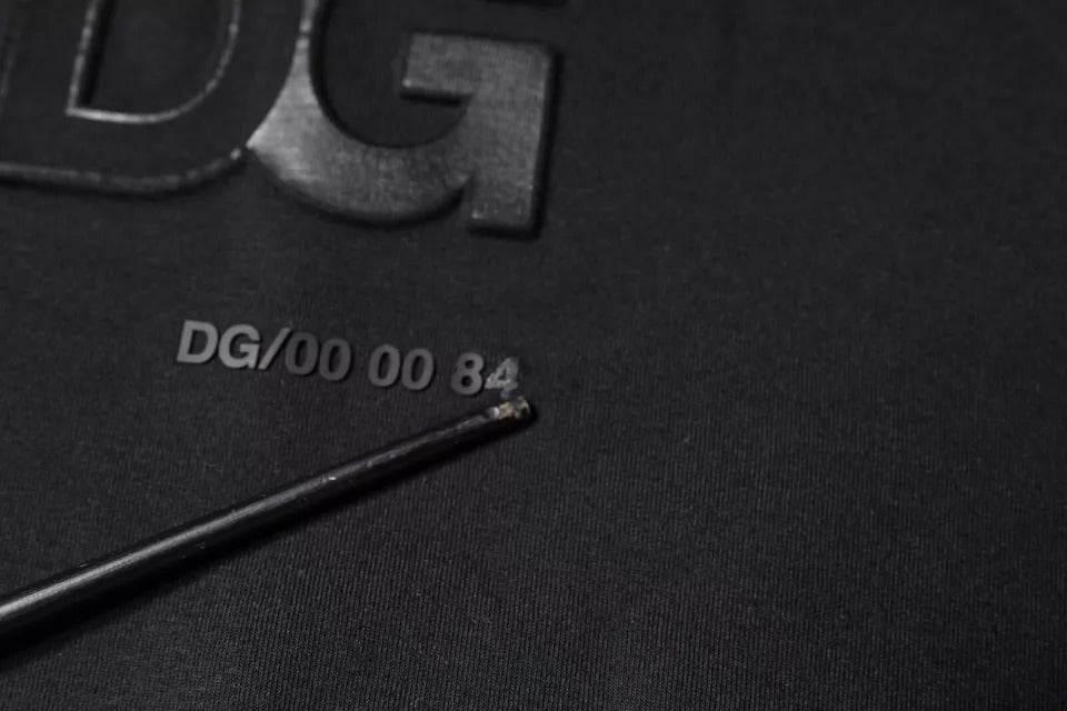 Dolce & Gabbana Black DG Logo Cotton Men Sweatshirt Sweater - Hilstor