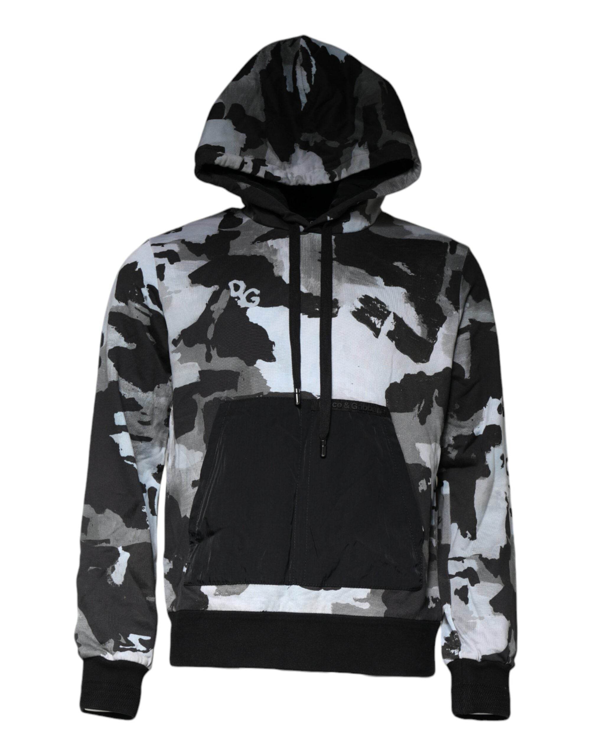 Dolce & Gabbana Multicolor Camouflage Men Hooded Sweater - Hilstor