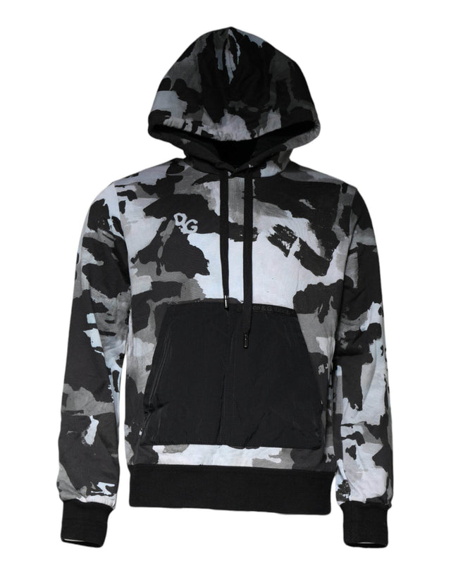 Dolce & Gabbana Multicolor Camouflage Men Hooded Sweater - Hilstor