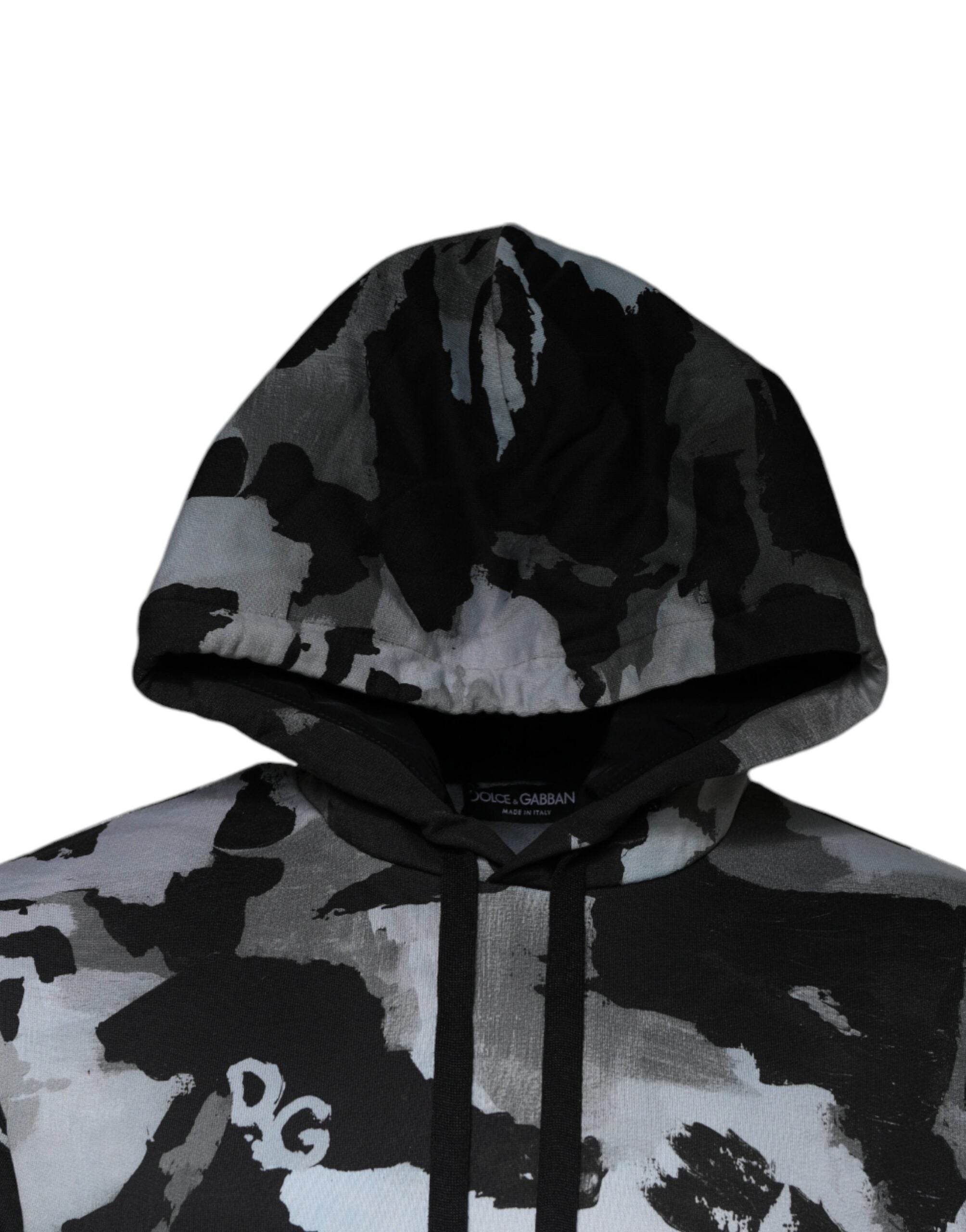 Dolce & Gabbana Multicolor Camouflage Men Hooded Sweater - Hilstor