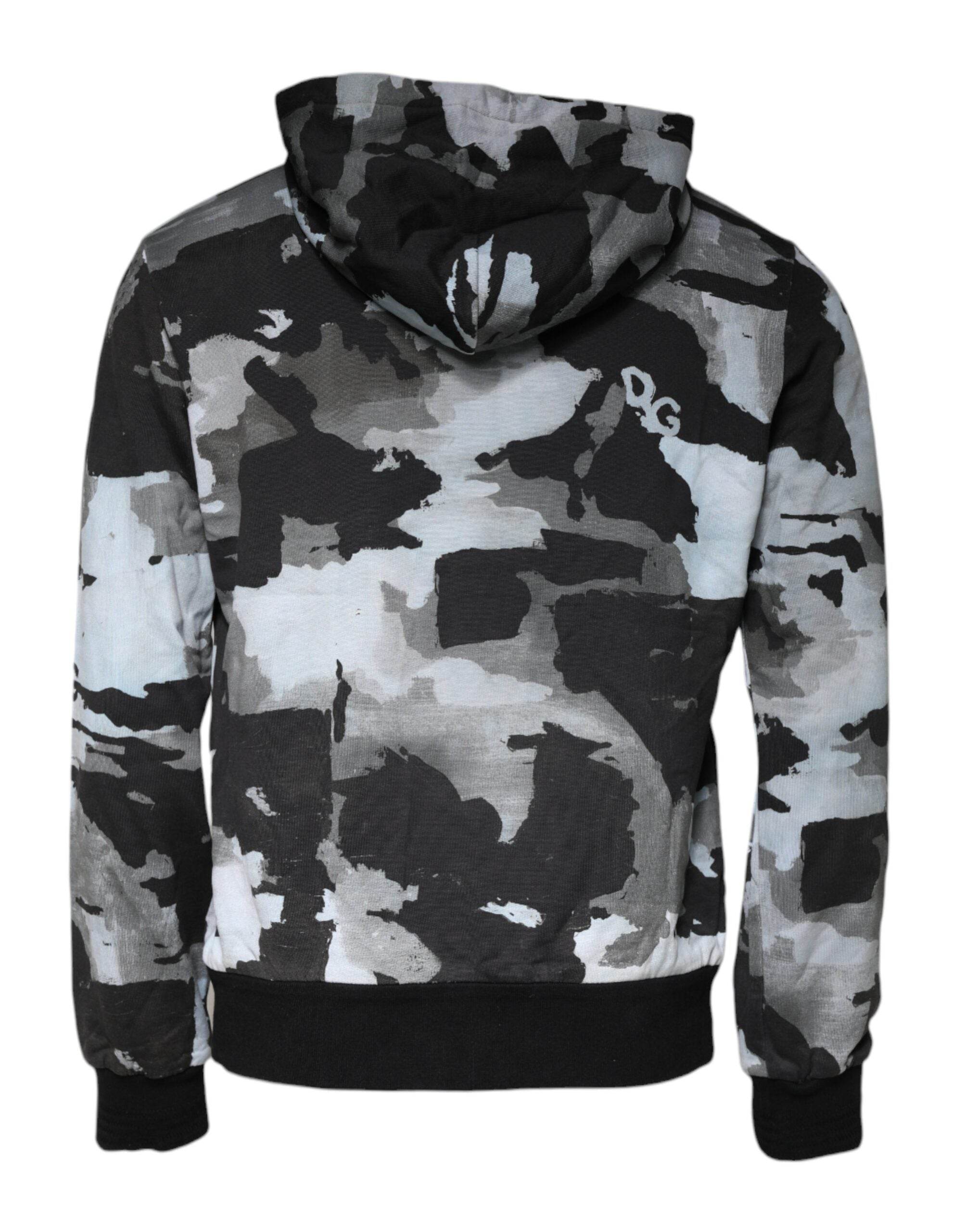Dolce & Gabbana Multicolor Camouflage Men Hooded Sweater - Hilstor