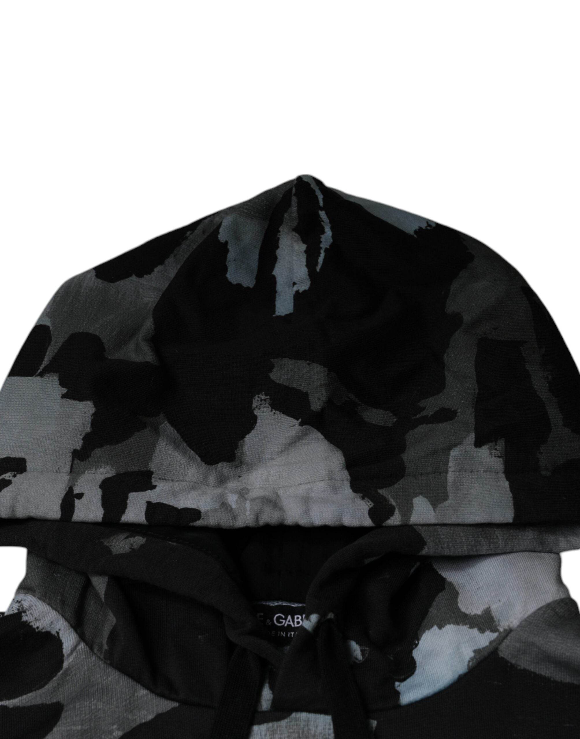 Dolce & Gabbana Multicolor Camouflage Men Hooded Sweater - Hilstor