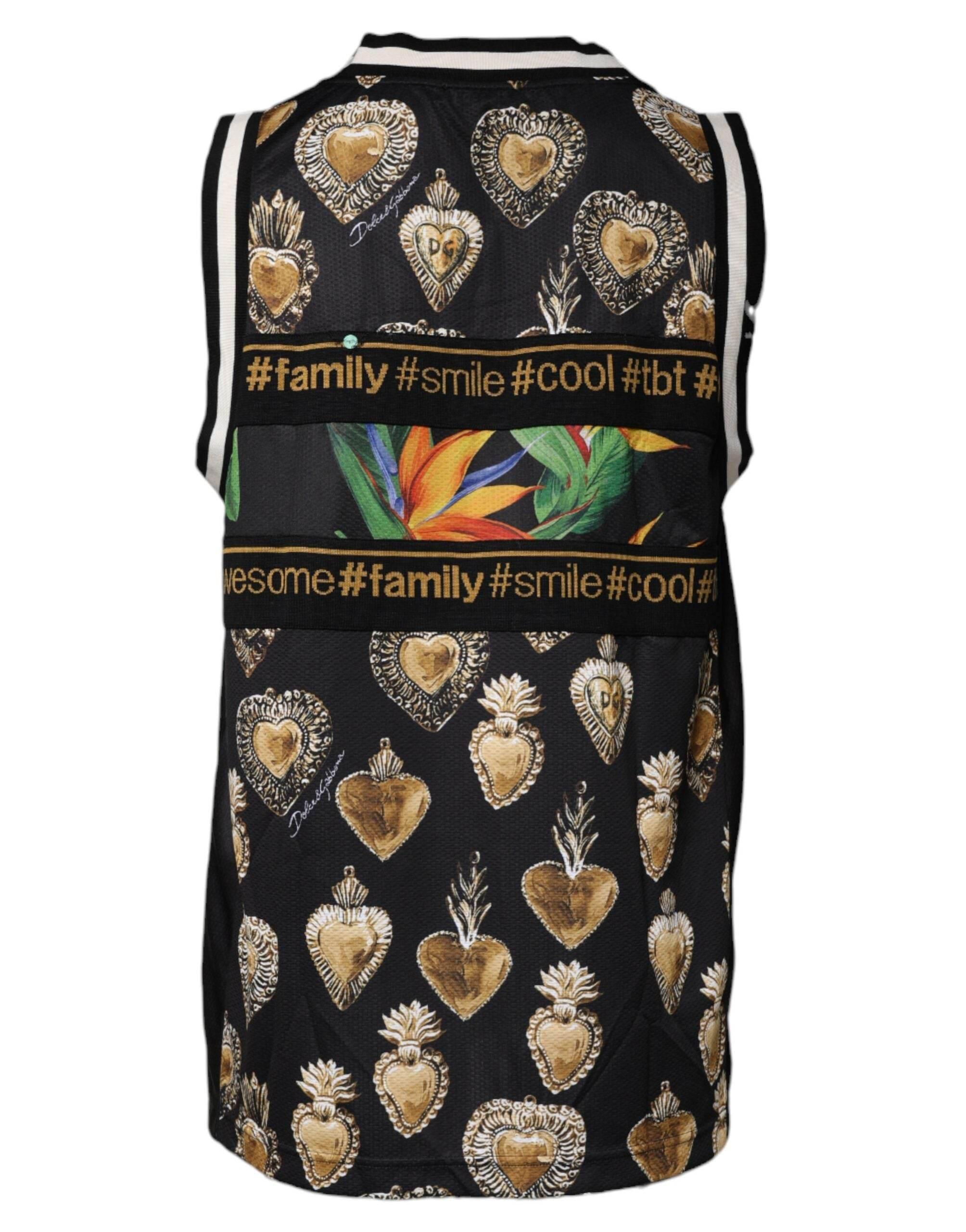 Dolce & Gabbana Multicolor Tropical Sleeveless Tank T-shirt - Hilstor