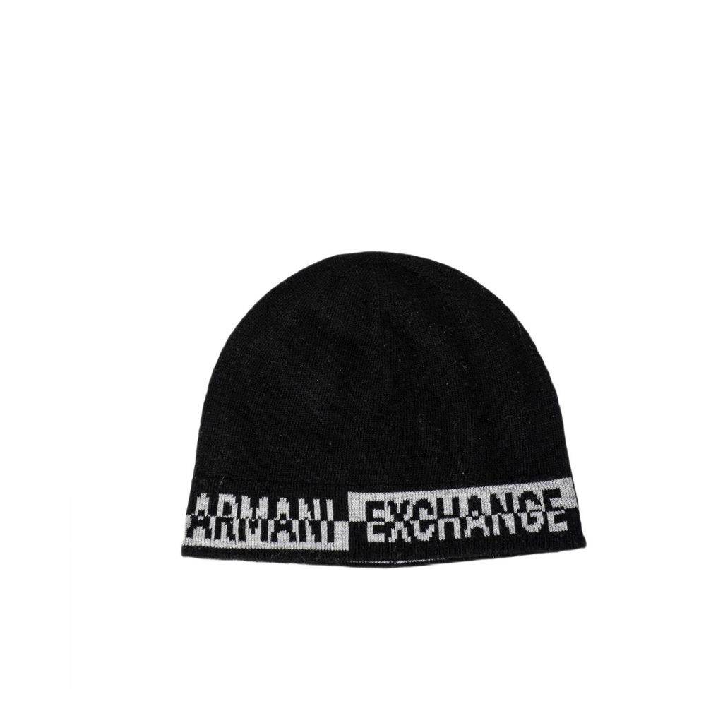 Armani Exchange Black Acrylic Scarf - Hilstor
