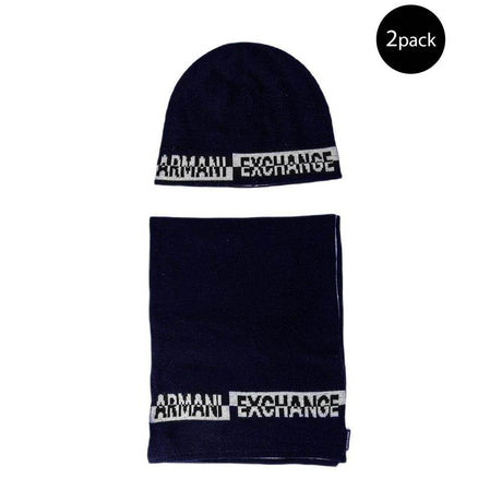 Armani Exchange Blue Acrylic Scarf - Hilstor