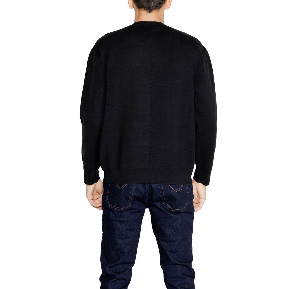 Armani Exchange Black Cotton T-Shirt - Hilstor