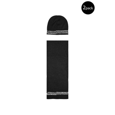 Armani Exchange Black Polyamide Scarf - Hilstor
