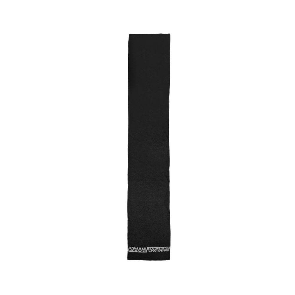 Armani Exchange Black Polyamide Scarf - Hilstor