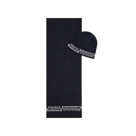 Armani Exchange Blue Wool Scarf - Hilstor