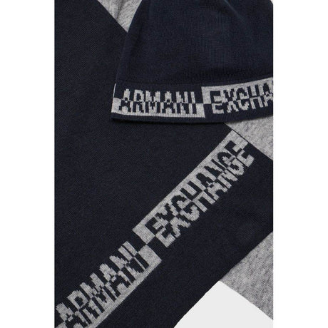 Armani Exchange Blue Wool Scarf - Hilstor