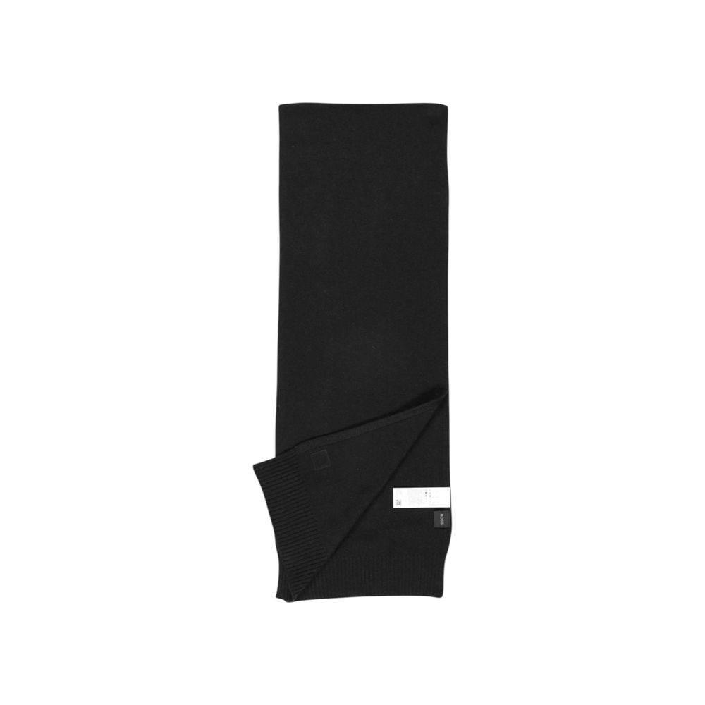 Hugo Boss Black Wool Scarf - Hilstor